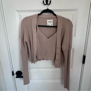 Abercrombie & Fitch Women's Beige Cardigan Set